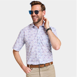 Shop Pegasus Short Sleeve Floral Shirt - MF689